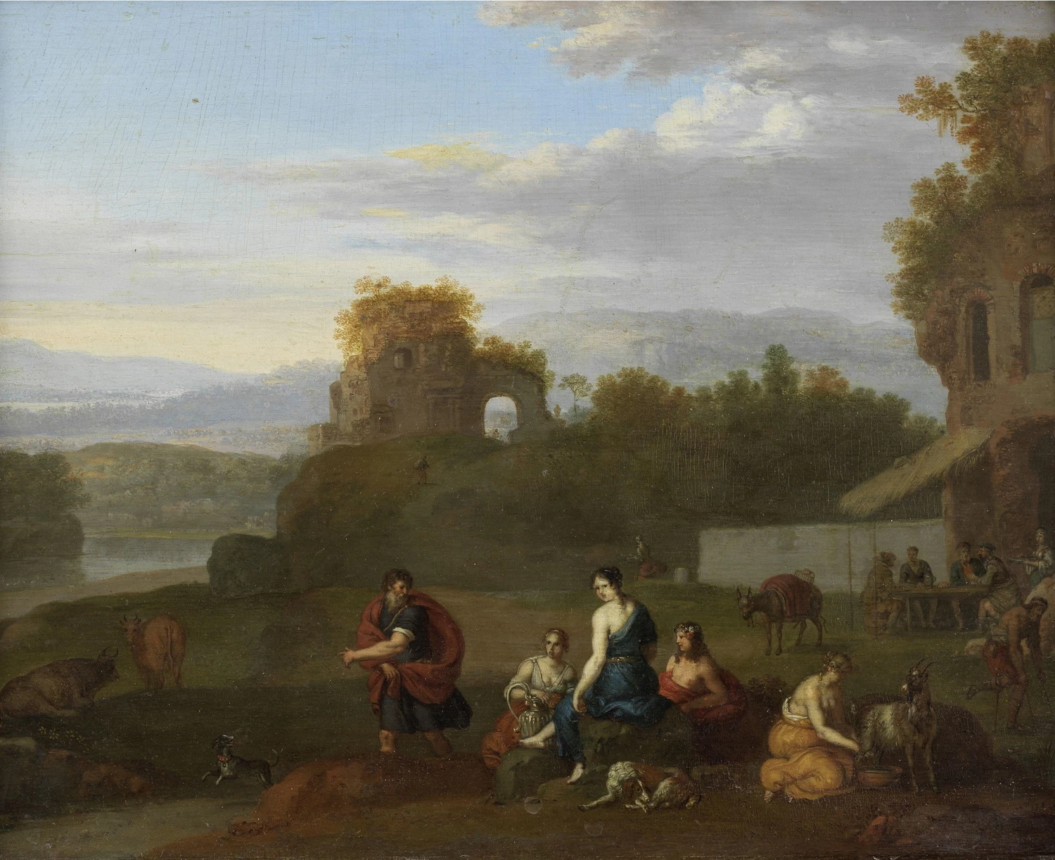 Paesaggio arcadico animato